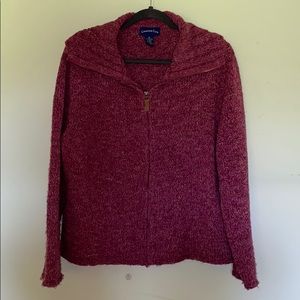 Zip front sweater
